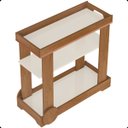 Ver mais imagens de Carrinho Bar Aparador 80cm em Mdf com Rodas Cinamomo/off White