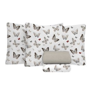 Jogo de Cama King Size 180 Fios Fiori - Borboleta (7380)