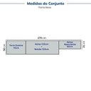 Ver imagem 2 de Cozinha Compacta Planejada 4 Peças 1 Paneleiro Torre Quente 2 Aéreos 1 Balcão Soho CabeCasa MadeiraOriginals Azul/Freijó