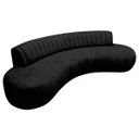 Ver imagem 2 de Divã Recamier Celeste Curvo Sala Estar Luxo 180cm Linho