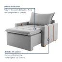 Ver imagem 6 de Poltrona do Papai Retrátil e Reclinável Base Madeira Maciça Paris