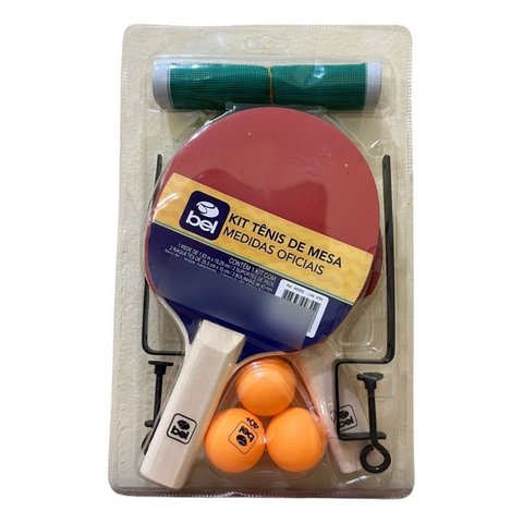 Kit de Tênis de Mesa com Raquetes Rede Bolinhas Bel Sports