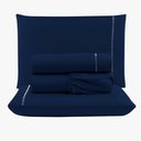 Ver imagem 1 de Jogo de Lençol Peletizado 400 Fios Casal 4 Peças Barato - Casa - Hotel - Pousada - Royal