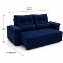 Ver imagem 3 de Sofa Retratil Reclinavel 200m Dubai Veludo Premium