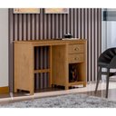 Ver imagem 3 de Escrivaninha 110cm Madeira Maciça 2 Gavetas Topázio 9138fn Freijó Finestra