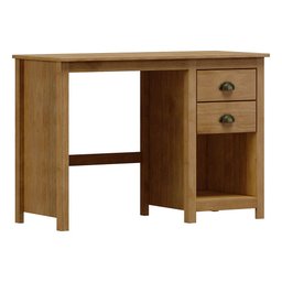 Escrivaninha 110cm Madeira Maciça 2 Gavetas Topázio 9138fn Freijó Finestra - 1