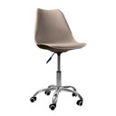 Ver imagem 1 de Cadeira Office Cromada com Rodízio Giratória Saarinen Bege