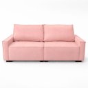 Ver imagem 2 de Sofá 3 Lugares Moderno Contemporâneo Sala Recepção Suede:rosa