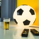 Ver imagem 2 de Luminária Abajur De Mesa Bola de Futebol-preto