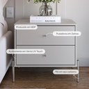 Ver imagem 2 de Mesa de Cabeceira 2 Gavetas Jasper