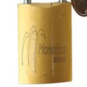 Ver imagem 4 de Cadeado Haste Longa 32mm Grande Portao Corrente Grade 3 Chaves Trava Latao Aco Profissional