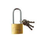 Ver imagem 5 de Cadeado Haste Longa 32mm Grande Portao Corrente Grade 3 Chaves Trava Latao Aco Profissional