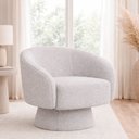 Ver imagem 2 de Poltrona Decorativa Solis Bouclé Cinza - Sallar Home