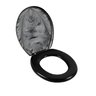 Assento Oval Tampa Vaso Sanitário Universal Efeito Mármore Astra - 4