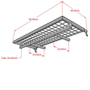 Ver imagem 2 de Prateleira Cremalheira 90x40cm Modelo com Tela e Cabideiro Comac - Branco