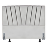 Cabeceira Estofada Solteirão 100 Cm Ludmilla em Suede e Frame:cinza Claro - 1
