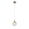 Lustre Pendente Argola Bolhas Cristal Dourado Led 6w 15cm 3000k Bivolt - 3