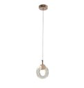 Ver imagem 3 de Lustre Pendente Argola Bolhas Cristal Dourado Led 6w 15cm 3000k Bivolt