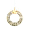 Ver imagem 2 de Lustre Pendente Argola Bolhas Cristal Dourado Led 6w 15cm 3000k Bivolt