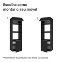 Ver imagem 5 de Torre Quente 60 cm 2 Portas 2 Nichos Suspenso Preto Nice Madesa