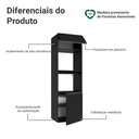 Ver imagem 4 de Torre Quente 60 cm 2 Portas 2 Nichos Suspenso Preto Nice Madesa