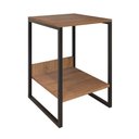 Ver imagem 3 de Mesa Cabeceira Industrial Amêndoa Tókio Base Ferro Preto Cor: Amendoa
