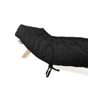 Ver imagem 4 de Sofa Cama Futon Oriental King Preto Acquablock Madeira Maciça Pinus Natural Sem Pintura