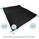 Ver imagem 6 de Sofa Cama Futon Oriental King Preto Acquablock Madeira Maciça Pinus Natural Sem Pintura