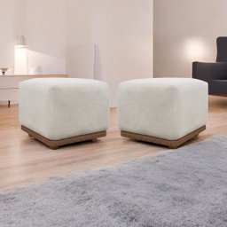 Kit 2 Puffs Decorativos para Sala Dalilla Boucle Persa Cores - 2