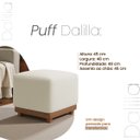 Ver mais imagens de Kit 2 Puffs Dalilla Bouclé Premium Exclusivos Assento para Sala Quarto Design Moderno