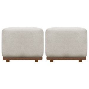 Kit 2 Puffs Decorativos para Sala Dalilla Boucle Persa Cores