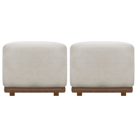 Kit 2 Puffs Decorativos para Sala Dalilla Boucle Persa Cores