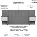 Ver imagem 4 de Cabeceira Casal/queen/king Extensível Olimpia Cinamomo