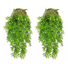 2 Pendentes de Bambu Realista Toque Real Jardim Vertical - 1