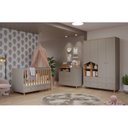 Ver imagem 1 de Quarto de Bebê com Berço, Cômoda Sapateira 3 Gavetas e Guarda Roupa 4 Portas Picolé