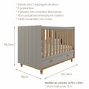 Ver imagem 3 de Quarto de Bebê com Berço,  Cômoda  Sapateira 3 Gavetas e Guarda Roupa 4 Portas  Picolé