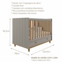 Ver imagem 3 de Quarto de Bebê com Berço, Cômoda Sapateira 3 Gavetas e Guarda Roupa 4 Portas Picolé
