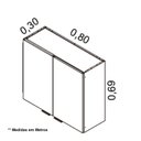 Ver imagem 4 de Armário de Cozinha em Aço 2 Portas 80cm com Dobradiças Slow Motion Exclusive Itatiaia 