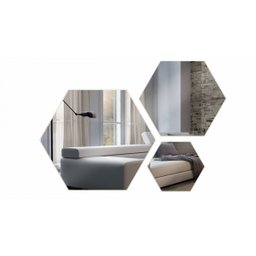 Espelho Kit 3 Peças Hexagonal 100% Mdf Es13 - Dalla Costa - 2