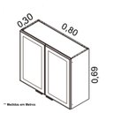 Ver imagem 4 de Armário de Cozinha em Aço 2 Portas de Vidro 80cm Dobradiças Slow Motion Exclusive Itatiaia 