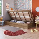 Ver imagem 4 de Cama de Solteiro com Baú para Colchão 188x78cm Multimóveis Cr40126 Mel