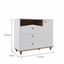 Ver imagem 7 de Quarto de Bebê Berço Cômoda 3 Gavetas 1 Porta Picolé Espresso Móveis