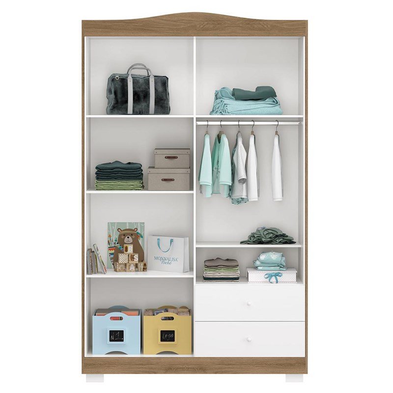 Dormitório Infantil New Danny Plus 4 Portas, com Cômoda e Berço Branco ...