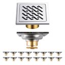 Ver imagem 1 de Ralo 10x10 Inox Kit 16 Uni Banheiro Anti Odor Lavanderia Anti Inseto Quintal Anti Corrosao Higienico