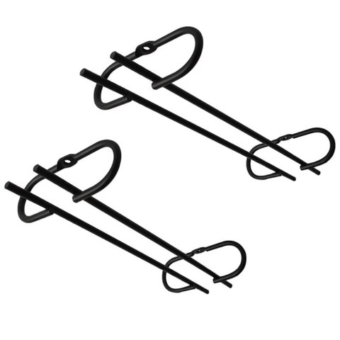 Conjunto 2 Peças Suporte Suspenso para Taças Reto 42cm Kit Porta Taças de Teto Preto Fosco