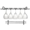 Ver imagem 2 de Conjunto 2 Peças Suporte Suspenso para Taças Reto 42cm Kit Porta Taças de Teto Preto Fosco