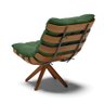 Kit 02 Poltronas Giratória Costela Suede Verde Base Madeira Ma25 - D'rossi Drossi - 5