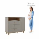 Ver mais imagens de Quarto de Bebê com Berço e Cômoda 3 Gavetas 1 Porta Picolé Espresso Móveis