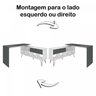 Escrivaninha Mesa Escritório Industrial em L 1 Porta 5 Nichos Pés Metálicos Dubai - 12