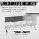 Ver mais imagens de Escrivaninha Mesa Escritório Industrial em L 1 Porta 5 Nichos Pés Metálicos Dubai